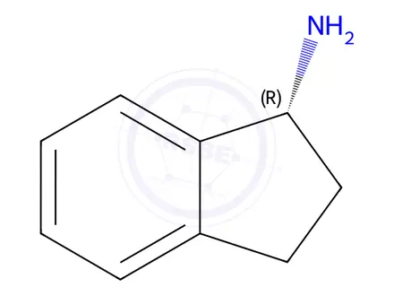 Chemical structure of (R)-(-)-1-Aminoindane