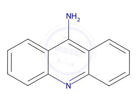 Chemical structure of 9-Aminoacridine