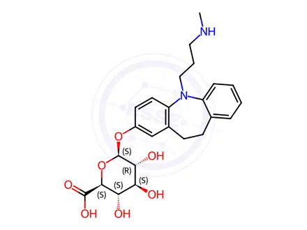 Chemical structure of 2-Hydroxy Desipramine b-D-Glucuronide