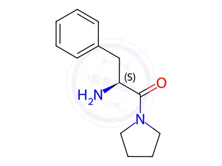 Chemical structure of 1-[(2S)-2-Amino-1-oxo-3-phenylpropyl]pyrrolidine