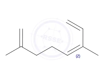 Chemical structure of 1,3,7-Octatriene, 3,7-dimethyl-, (3Z)-