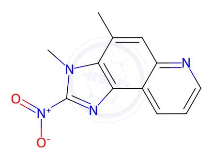 Chemical structure of 3,4-Dimethyl-2-nitro-3H-imidazo[4,5-f]quinoline