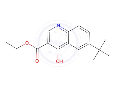 Chemical structure of 6-tert-Butyl-4-hydroxy-quinoline-3-carboxylic acid ethyl ester