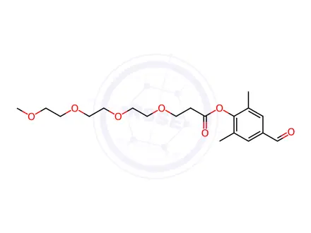 Chemical structure of (4-Formyl-2,6-dimethylphenol)-m-peg4-acid ester