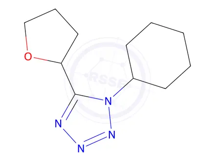 Chemical structure of 1-Cyclohexyl-5-(tetrahydrofuran-2-yl)-1H-tetrazole