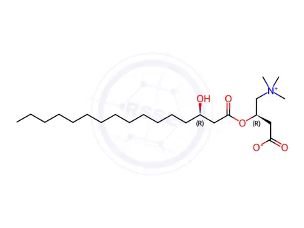 Chemical structure of [(3R)​-​3-​Hydroxyhexadecanoyl]​-​L-​carnitine