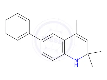 Chemical structure of 1,2-DIHYDRO-2,2,4-TREIMETHYL-6-PHENYLQUINOLINE