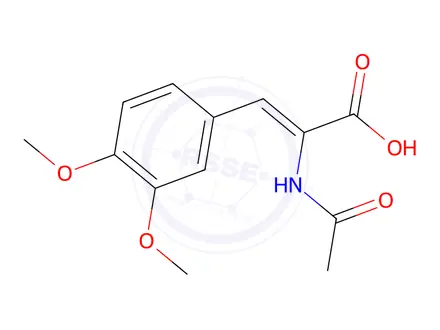 Chemical structure of 2-Acetamido-3-(3,4-dimethoxyphenyl)acrylic acid