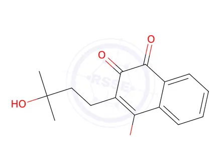 Chemical structure of 2-Hydroxy-3-(3-hydroxy-3-methylbutyl)-1,4-naphthalenedione