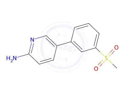 Chemical structure of 5-(3-methanesulfonylphenyl)pyridin-2-amine