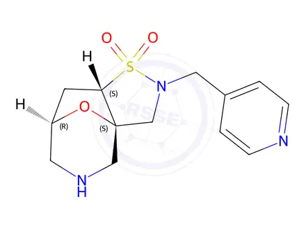 Chemical structure of Rel-(3As,7R,8As)-2-(Pyridin-4-Ylmethyl)Octahydro-3A,7-Epoxyisothiazolo[4,5-C]Azepine 1,1-Dioxide