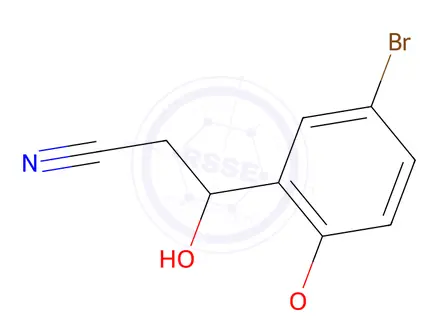 Chemical structure of 3-(5-Bromo-2-methoxyphenyl)-3-hydroxypropanenitrile