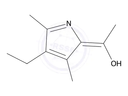 Chemical structure of 1-(4-Ethyl-3,5-dimethyl-2H-pyrrol-2-ylidene)ethanol