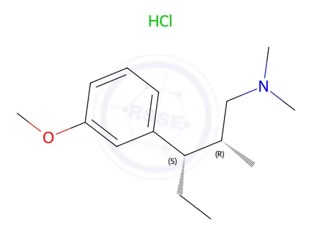 Chemical structure of O-Methyl Tapentadol Impurity B Hydrochloride salt