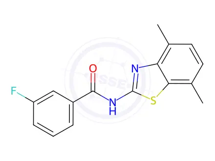Chemical structure of N-(4,7-Dimethylbenzo[d]thiazol-2-yl)-3-fluorobenzamide
