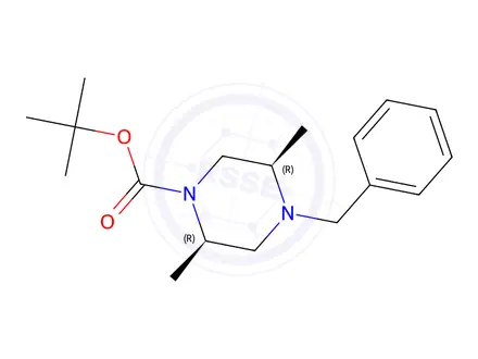 Chemical structure of (2r,5r)-4-Benzyl-2,5-Dimethyl-Piperazine-1-Carboxylic Acid Tert-Butyl Ester