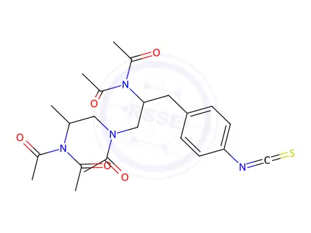 Chemical structure of 2-(4-isothiocyanatobenzyl)-6-methyldiethylenetriaminepentaacetic acid