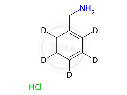 Chemical structure of Benzyl 2,3,4,5,6-D5-amine hydrochloride