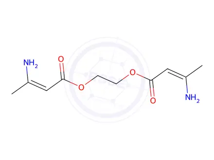 Chemical structure of 1,2-ethanediyl bis(3-aminobut-2-enoate)