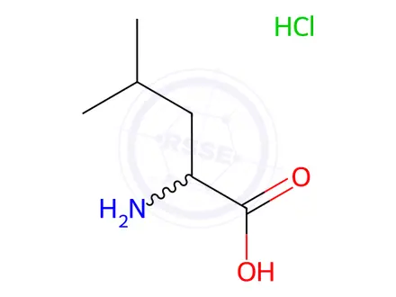 Chemical structure of DL-Leucine, hydrochloride