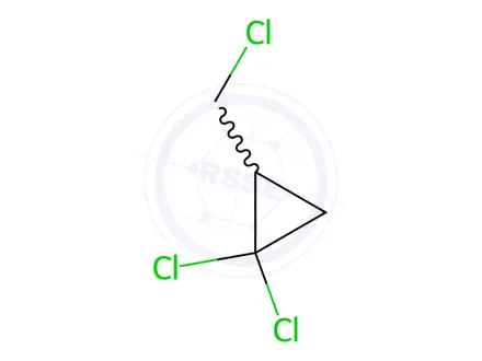 Chemical structure of Cyclopropane, 1,1-dichloro-2-(chloromethyl)-