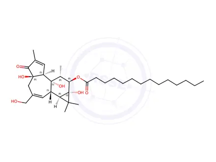 Chemical structure of 12-O-Tetradecanoylphorbol