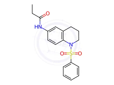 Chemical structure of N-(1-(Phenylsulfonyl)-1,2,3,4-tetrahydroquinolin-6-yl)propionamide