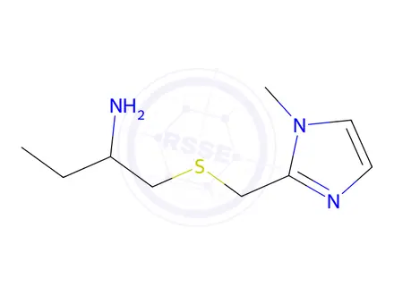Chemical structure of 1-{[(1-methyl-1h-imidazol-2-yl)methyl]sulfanyl}butan-2-amine