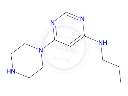 Chemical structure of 6-(piperazin-1-yl)-n-propylpyrimidin-4-amine