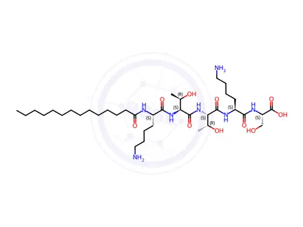 Chemical structure of Myristoyl pentapeptide-4