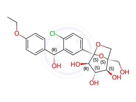 Chemical structure of Ertugliflozin Hydroxy Impurity (R-Isomer)
