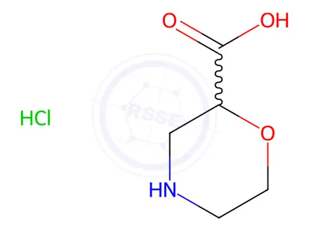 Chemical structure of 2-Morpholinecarboxylic Acid Hydrochloride
