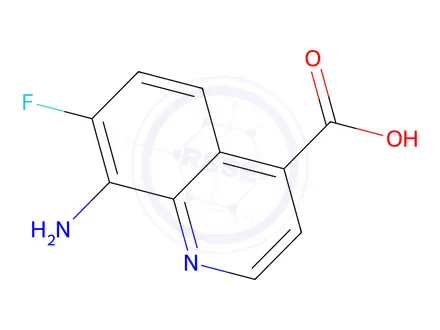 Chemical structure of 8-Amino-7-fluoroquinoline-4-carboxylic acid