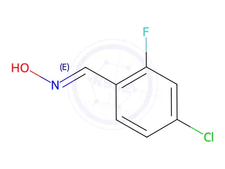 Chemical structure of (E)-4-chloro-2-fluorobenzaldehyde oxime