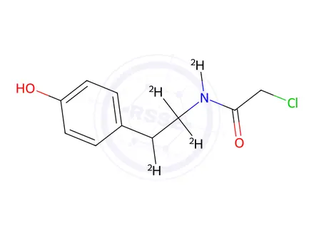 Chemical structure of N-Chloroacetyltyramine-d4