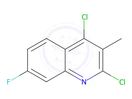Chemical structure of 2,4-Dichloro-7-fluoro-3-methylquinoline