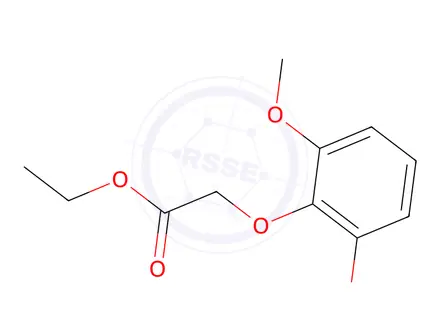 Chemical structure of (2,6-DIMETHOXY-PHENOXY)-ACETIC ACID ETHYL ESTER
