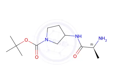 Chemical structure of tert-Butyl 3-((S)-2-aminopropanamido)pyrrolidine-1-carboxylate