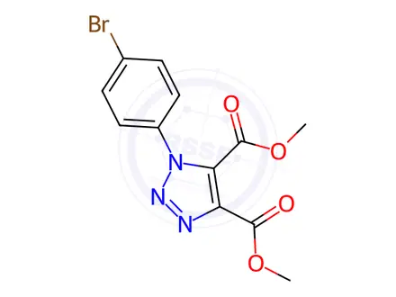 Chemical structure of Dimethyl 1-(4-bromophenyl)-1H-1,2,3-triazole-4,5-dicarboxylate