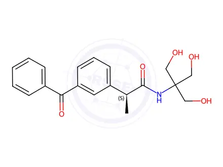 Chemical structure of (S)-Ketoprofen Tromethamine Amide