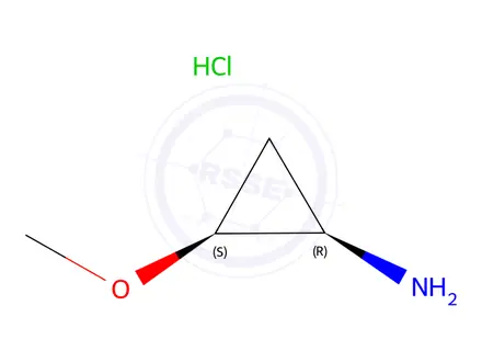 Chemical structure of (1R,2S)-2-methoxycyclopropanamine hydrochloride