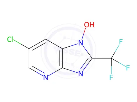 Chemical structure of 1H-Imidazo(4,5-b)pyridine, 6-chloro-1-hydroxy-2-(trifluoromethyl)-