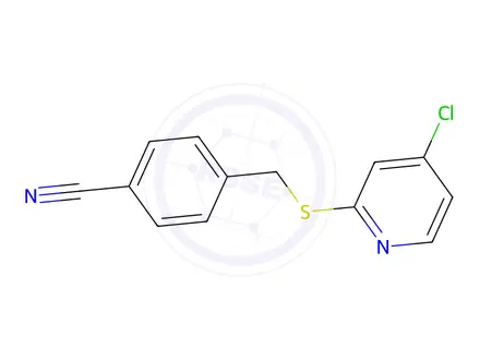 Chemical structure of 4-(((4-Chloropyridin-2-yl)thio)methyl)benzonitrile
