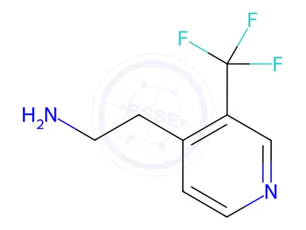 Chemical structure of 2-(3-(Trifluoromethyl)pyridin-4-yl)ethan-1-amine