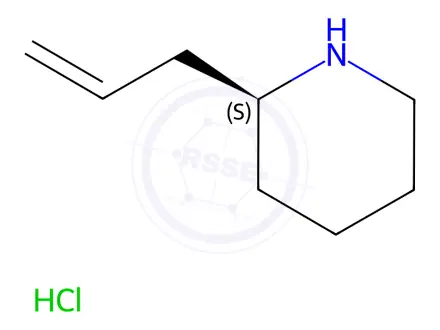 Chemical structure of (2S)-2-PROP-2-ENYLPIPERIDINE HYDROCHLORIDE