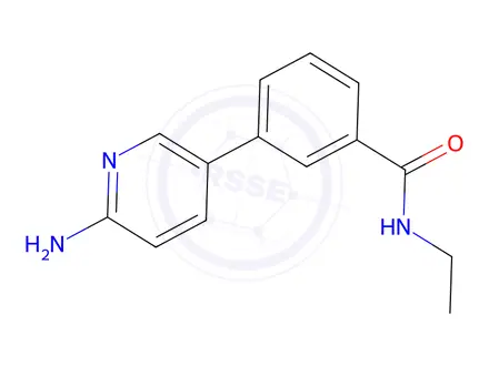 Chemical structure of 3-(6-Aminopyridin-3-yl)-N-ethylbenzamide