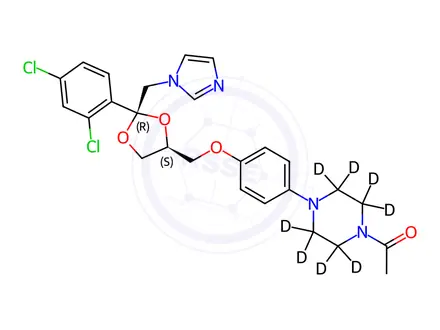 Chemical structure of Ketoconazole Impurity 21-d8