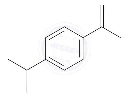 Chemical structure of 1-(prop-1-en-2-yl)-4-(propan-2-yl)benzene