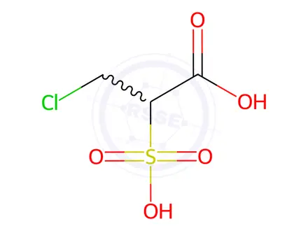 Chemical structure of 3-chloro-2-sulphopropionic acid