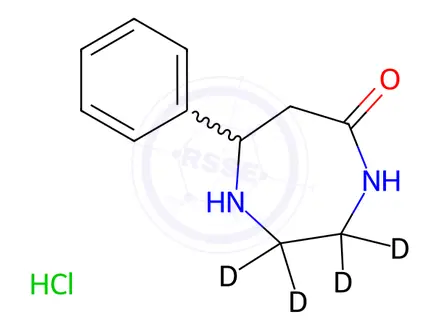 Chemical structure of 7-Phenyl-1,4-diazepan-5-one-d4 Hydrochloride